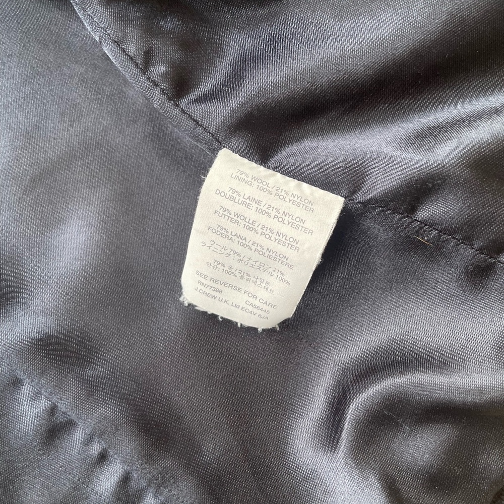 J.Crew Women’s Stadium Cloth Navy Cocoon Coat, 0P - Picture 5 of 5